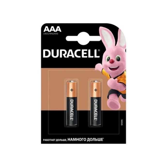 Батарейки Duracell AAA LR03/MN2400 2 шт.