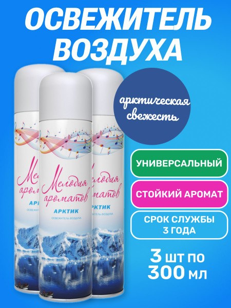 Освежитель воздуха Мелодия ароматов Арктика 300 мл.