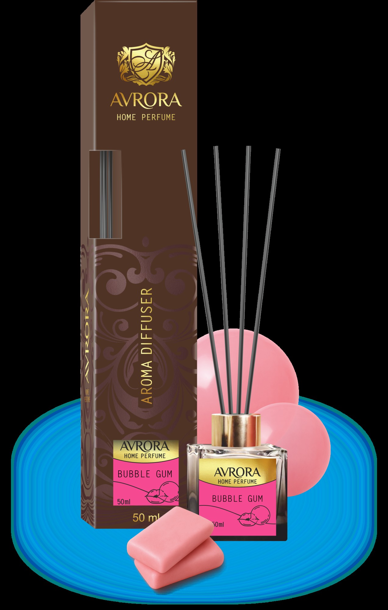 Диффузор ароматический Avrora Bubble gum 50 мл.